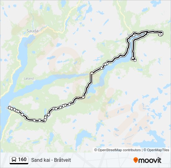 160 Bus Line Map