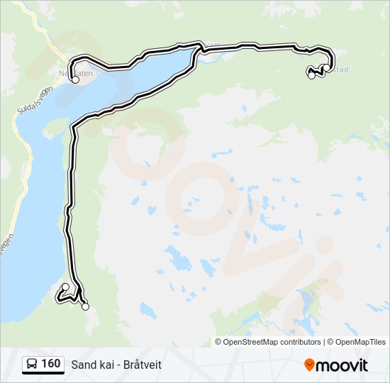 160 Bus Line Map