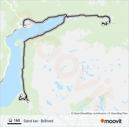 160 Bus Line Map
