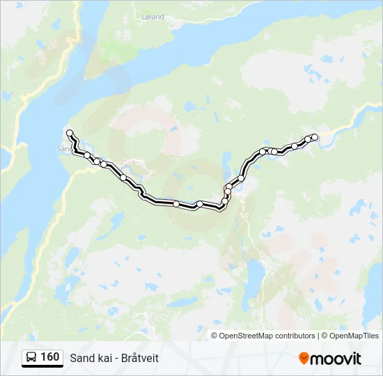 160 Bus Line Map