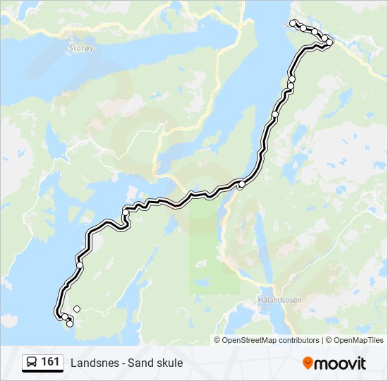 161 bus Line Map