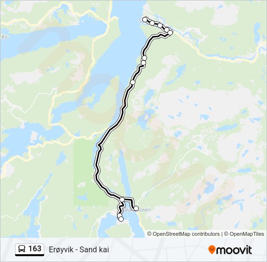 163 Bus Line Map