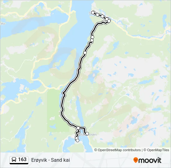 163 Bus Line Map