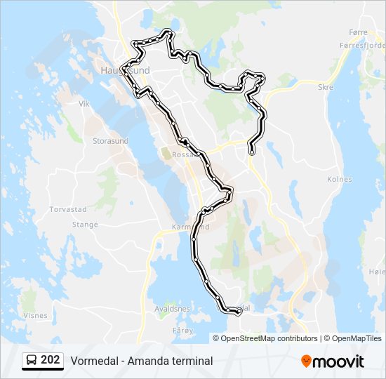 202 Bus Line Map