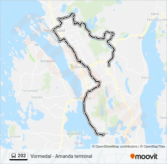202 Bus Line Map