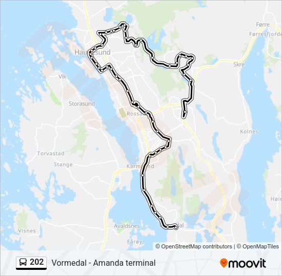 202 Bus Line Map