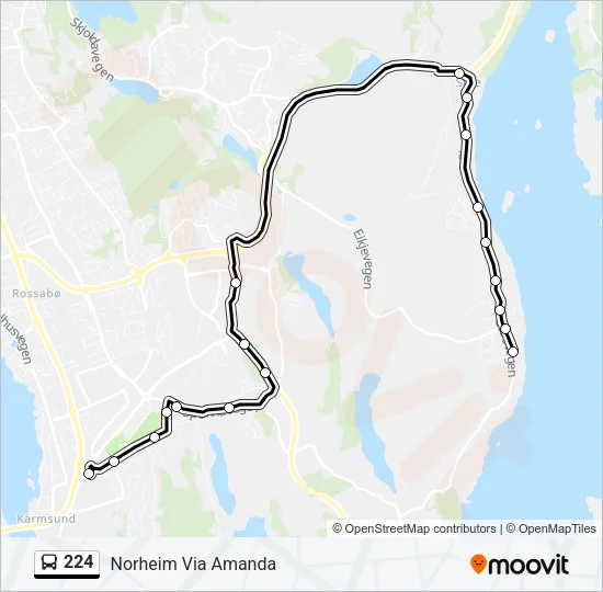 224 Bus Line Map