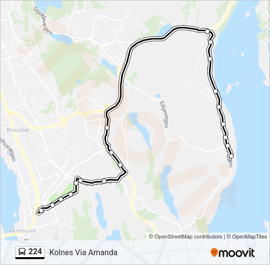 224 Bus Line Map