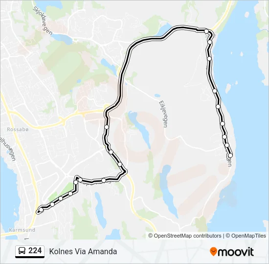224 Bus Line Map