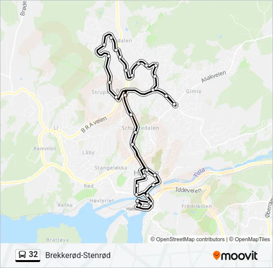 32 Bus Line Map