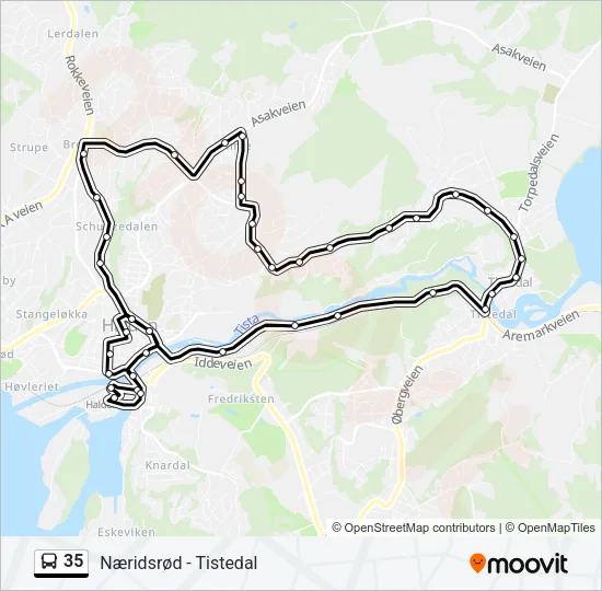35 Bus Line Map