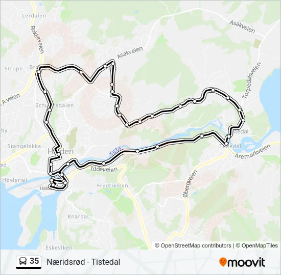 35 Bus Line Map