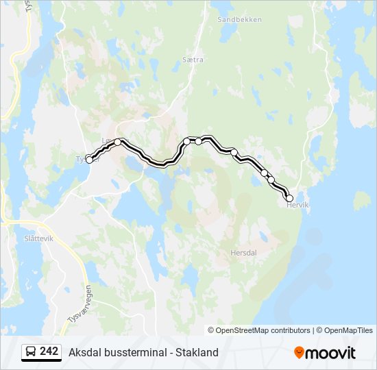 242 bus Line Map