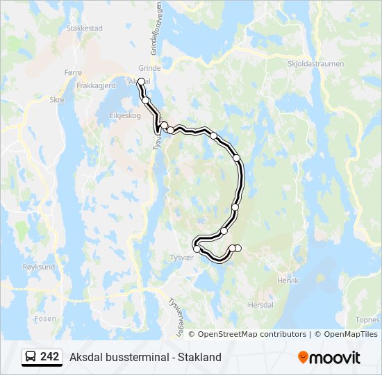 242 bus Line Map