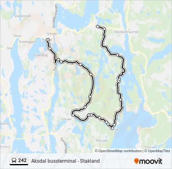 242 bus Line Map