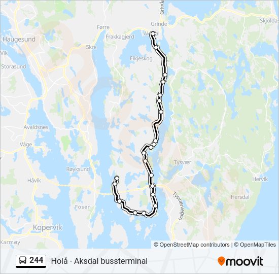 244 Bus Line Map