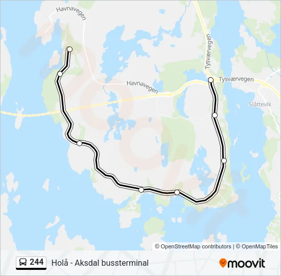 244 Bus Line Map