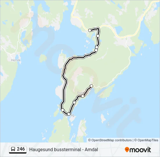 246 Bus Line Map