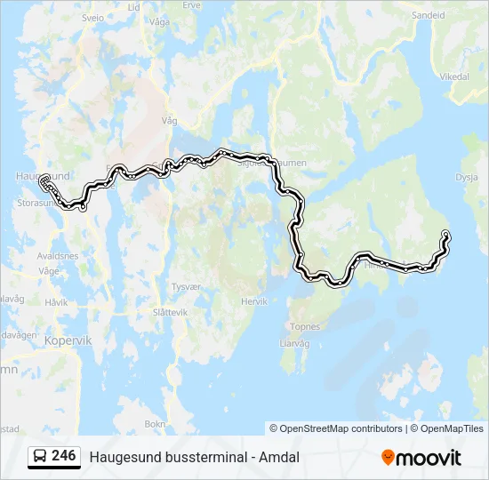 246 Bus Line Map