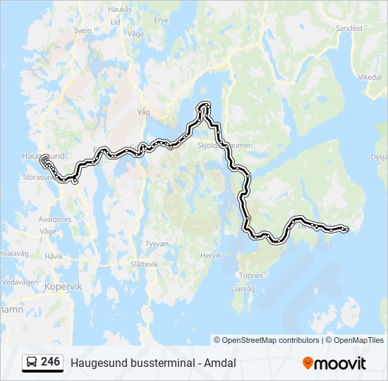 246 bus Line Map