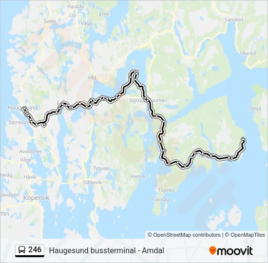 246 Bus Line Map
