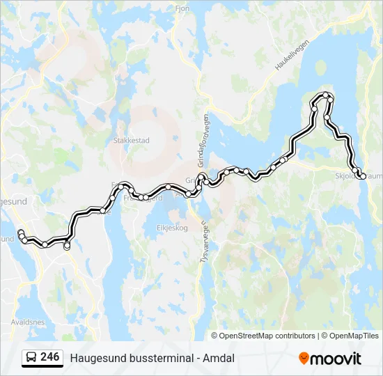 246 Bus Line Map