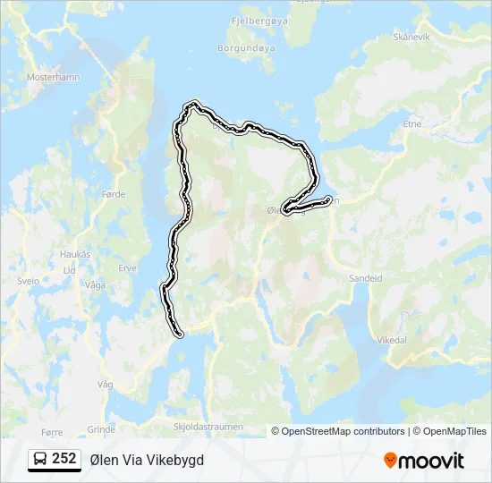 252 Bus Line Map