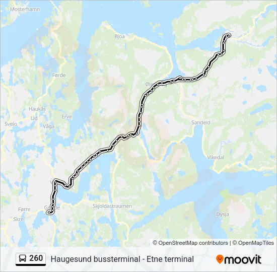 260 Bus Line Map