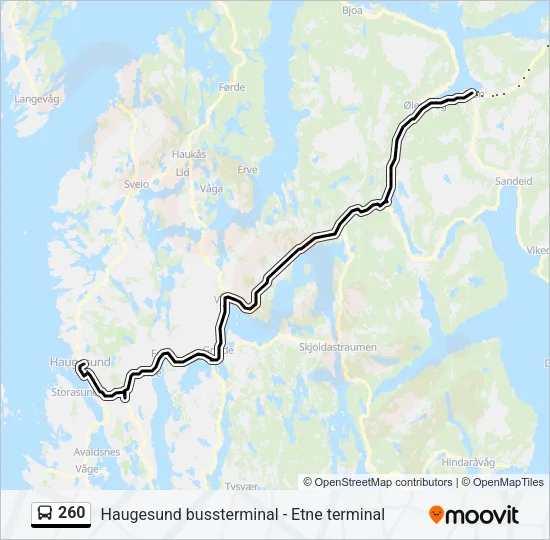 260 Bus Line Map