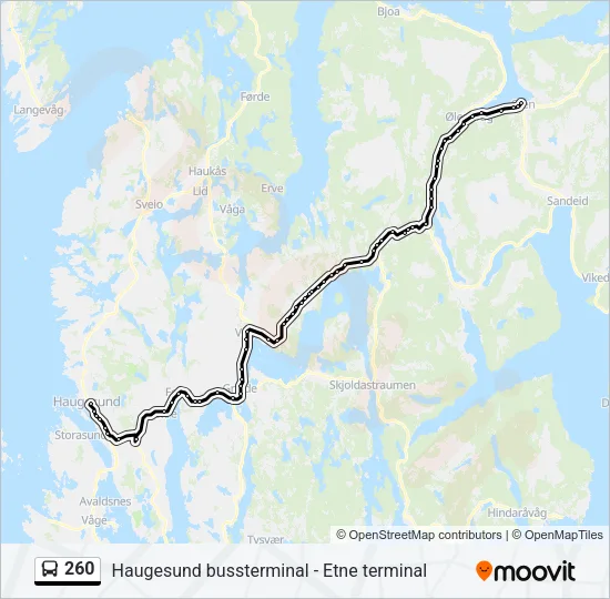260 Bus Line Map