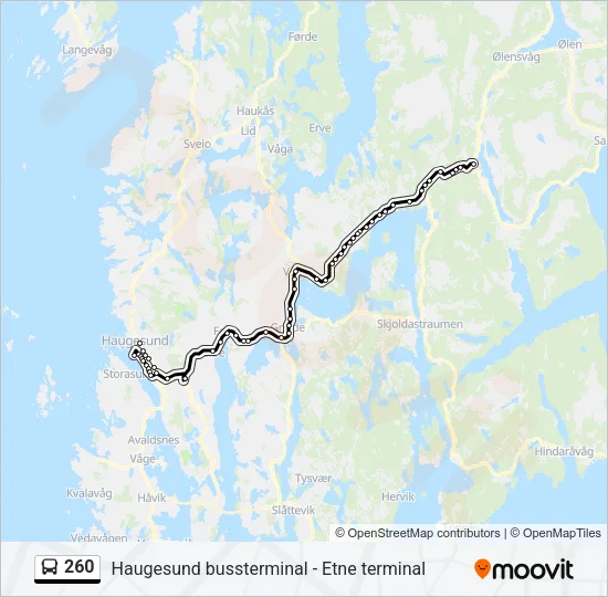 260 Bus Line Map