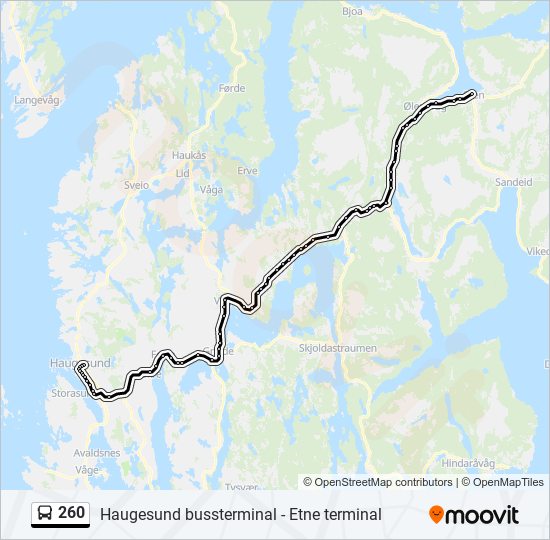 260 bus Line Map