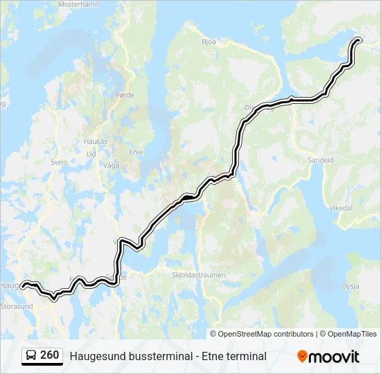 260 Bus Line Map