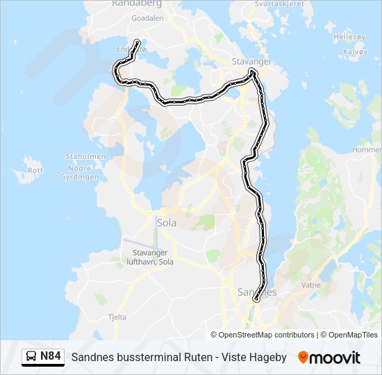 N84 Bus Line Map