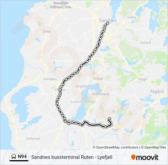 N94 Bus Line Map