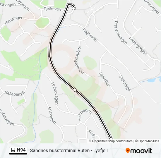 N94 Bus Line Map