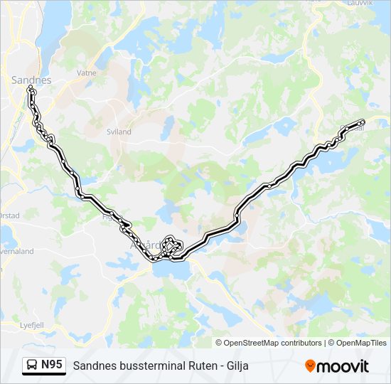 N95 Bus Line Map