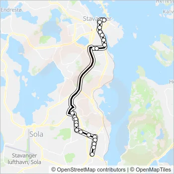 X30 Bus Line Map