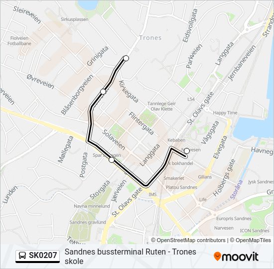 SK0207 bus Line Map