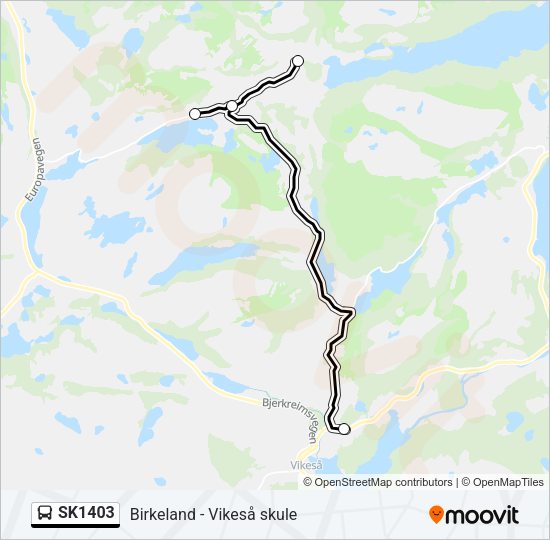 SK1403 Bus Line Map