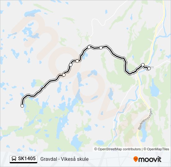 SK1405 Bus Line Map