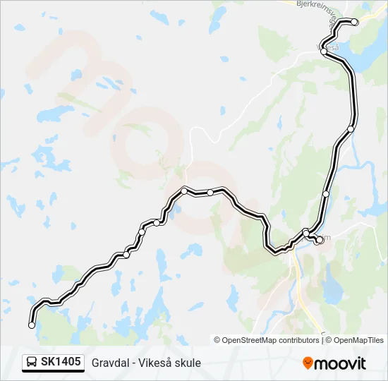 SK1405 Bus Line Map