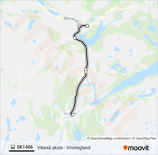 SK1406 Bus Line Map