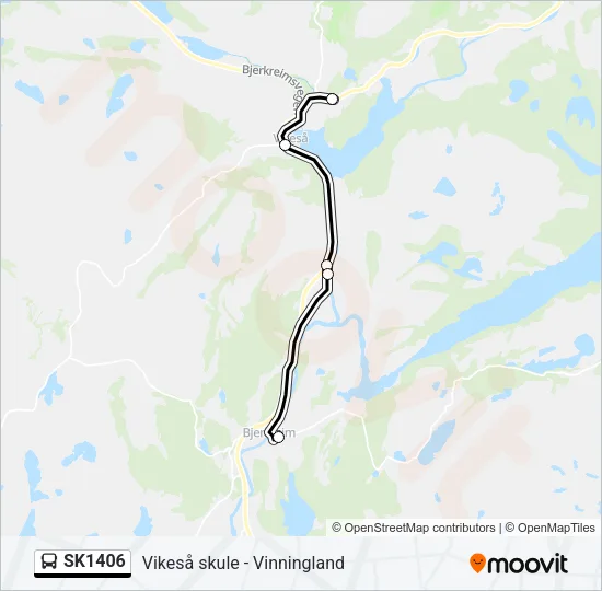 SK1406 Bus Line Map