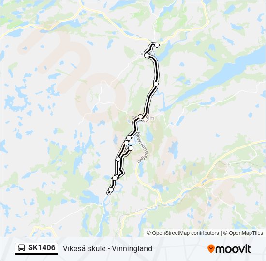 SK1406 Bus Line Map