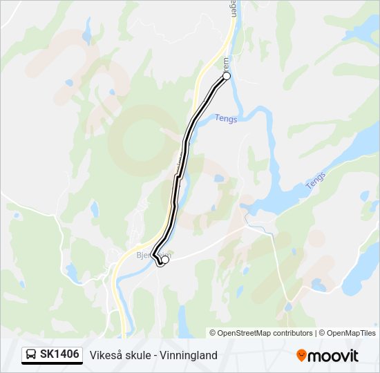 SK1406 Bus Line Map