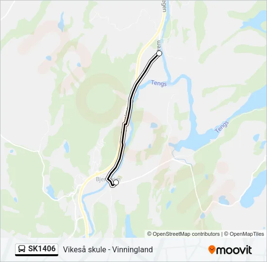 SK1406 Bus Line Map