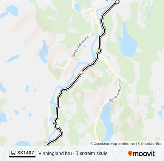 SK1407 bus Line Map