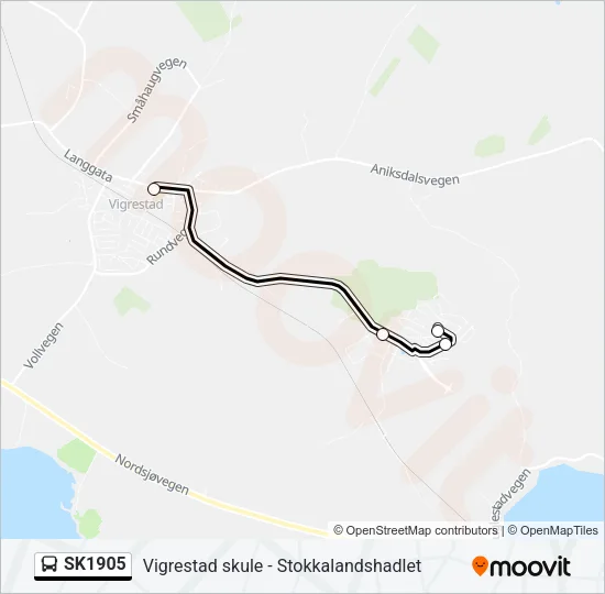SK1905 Bus Line Map
