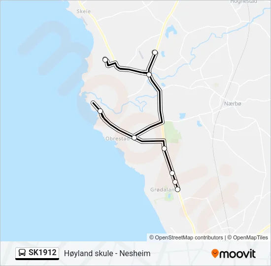 SK1912 Bus Line Map
